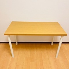 美品　ニトリ　テーブル　59×118cm ライトブラウン 組み合...
