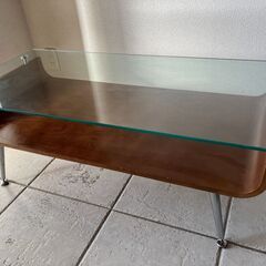 【LOYWA_ロウヤ】ガラストップテーブル【引取限定】