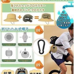 帽子型ヘルメット 防水 男女兼用  帽子とヘルメット分離可能 グレーの画像