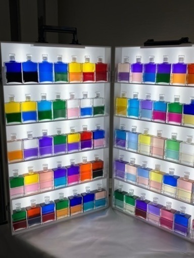 オーラソーマボトル50mlフルセット&照明付きケース他