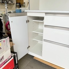 美品‼️】定価88,990円♪ ニトリ 120cm幅キッチンボード(アルミナ120KB