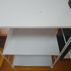 MUJI 無印良品　スチールユニットシェルフ　グレー　キッチンボード 棚の画像