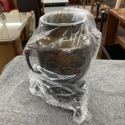 S235 ⭐ 未使用品 唐銅薄端 共耳新山水 尺0薄端 昭和レトロ アンティーク