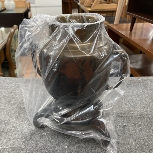 S235 ⭐ 未使用品 唐銅薄端 共耳新山水 尺0薄端 昭和レトロ アンティーク