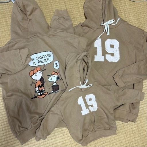お揃いパーカー3枚セット