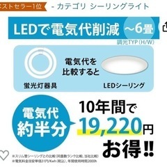 NEC ホタルクス　LEDシーリングライト　12畳用　調光　調色　昼光色　ライト　の画像