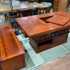 【愛品館 市原店】花梨｜囲炉裏ダイニング４点セット