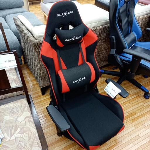★ジモティ割あり★ GALAXHERO　ゲーミング座椅子　ブラック\u0026レッド　クリーニング済　YJ1008