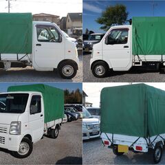【車検R6年11月迄】スズキ　キャリイトラック　４ＷＤ　5速MT　幌付き！の画像