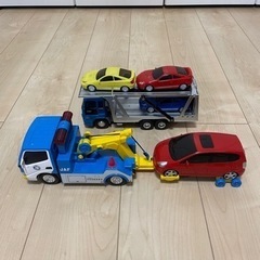 美品　トイコー　レッカー車　カーキャリア　jaf 働く車　ショベ...