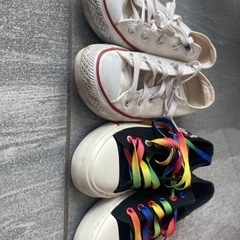 (取引中)CONVERSE➕紐カラフル 23.0cm