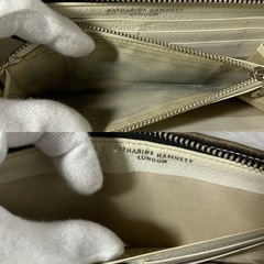 KATHARINE HAMNETT キャサリンハムレット　ラウンドジップ　長財布の画像