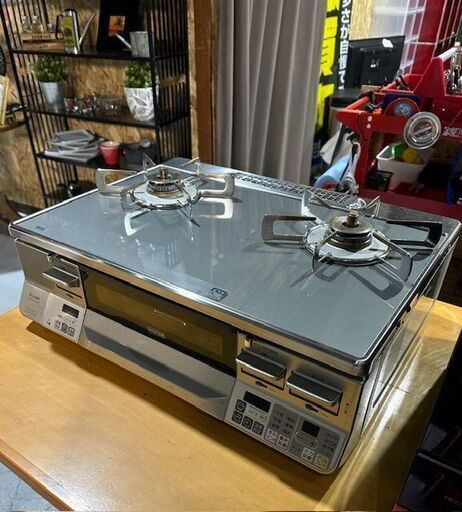 ★ガステーブル★ガス台 Rinnai RTE65VAGP LPガス プロパン ガラストップ 2口 左強 2016年 上位モデル
