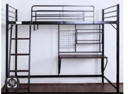 ニトリ机付きロフトベッド(白)