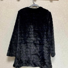 ファーコート　フェイクファー　ブラック　Mの画像