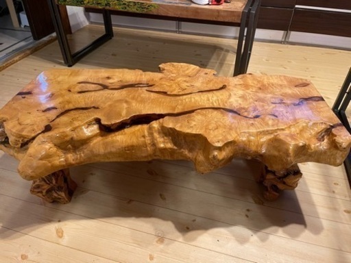 天然木 一枚板 座卓 テーブル