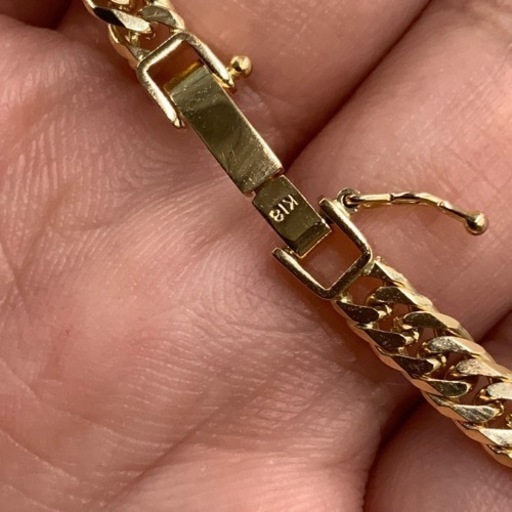 K18 18金　6面W ブレスレット　10.2g 約18.2cm