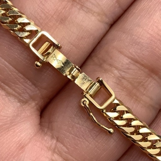 K18 18金　6面W ブレスレット　10.2g 約18.2cm