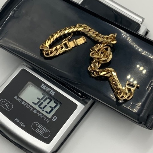 K18 18金　喜平　6面ダブル ブレスレット　30.3g 約20.5cm