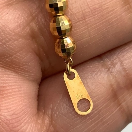 K18 18金　ミラーボールネックレス　27.6g 約50cm