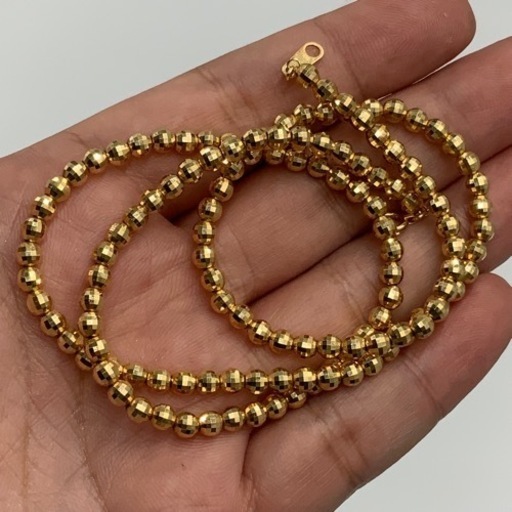 K18 18金　ミラーボールネックレス　27.6g 約50cm