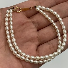 K18 18金　淡水パール　ブレスレット　7.4g 約19cm