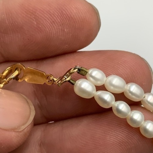 K18 18金　淡水パール　ブレスレット　7.4g 約19cm