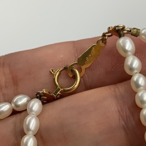 K18 18金　淡水パール　ブレスレット　7.4g 約19cm