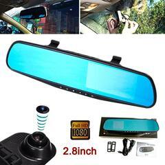 ★新品★ルームミラー一体型ドラレコ　2,8インチモニタードライブレコーダー フルHD　簡単取り付シガーソケットの画像