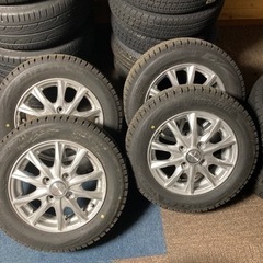 ○155/65r13 山ほぼ新品 ブリジストンvrx2 4本セッ...
