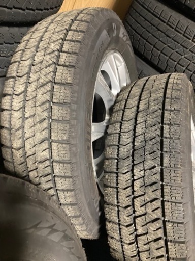 ○155/65r13 山ほぼ新品 ブリジストンvrx2 4本セット スタッドレス○