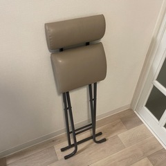 ニトリ　キッチン用　折り畳みハイチェア　ベージュ