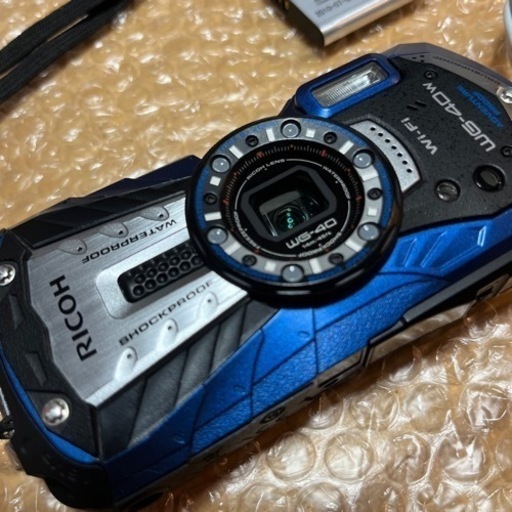 RICOH WG-40wブルー　美品　防水　防塵　デジタルカメラ　動作良好　No002