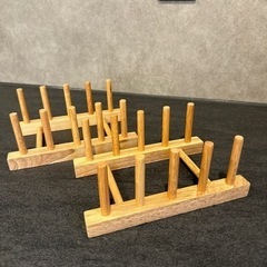 木製　ディッシュスタンド　皿立て　2個セット