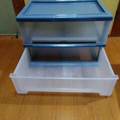 収納ケース　引出し　二段　一段　二個セットの画像