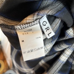 ＧＲＬ　チェックシャツ　フリーサイズ　レディースの画像