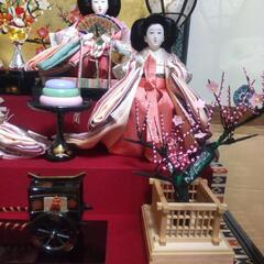 雛人形  ひな祭り   ガラスケース入りの画像
