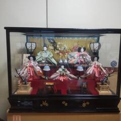 雛人形  ひな祭り   ガラスケース入りの画像
