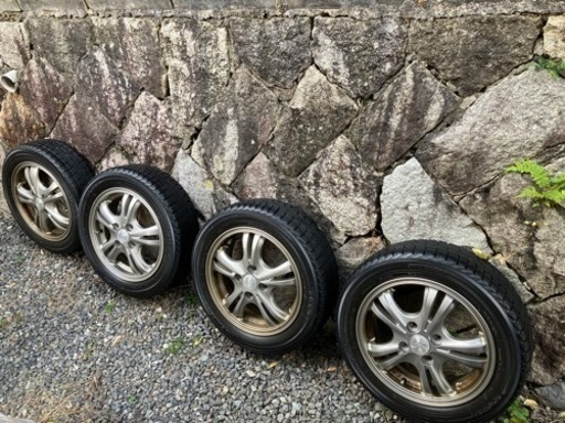 スタッドレスタイヤ(ホイル付) 4本セット　軽自動車用　バリ溝　(155/65R14)