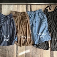 冬服女の子set 130〜140 ワンピース　ガウチョパンツの画像