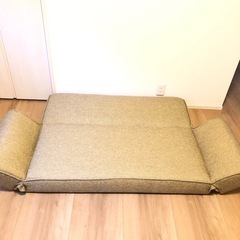 コンパクトソファー 2人がけ リクライニング ベージュの画像