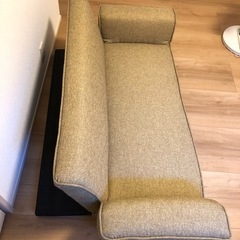 コンパクトソファー 2人がけ リクライニング ベージュの画像