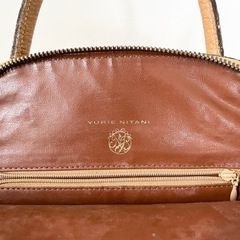 【中古品】YURIE NITANI ユリエニタニ  ハンドバッグ  レザー ブガッティ型 キャメル レディース 鞄 服飾雑貨の画像