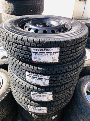 冬タイヤ 軽トラック用 145/80R12 ホイール付✳️新品スタッドレス
