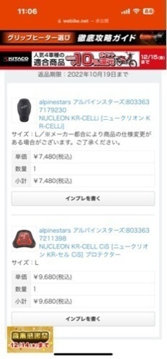 アルパインスターズ　冬用ライダースジャケットLサイズ