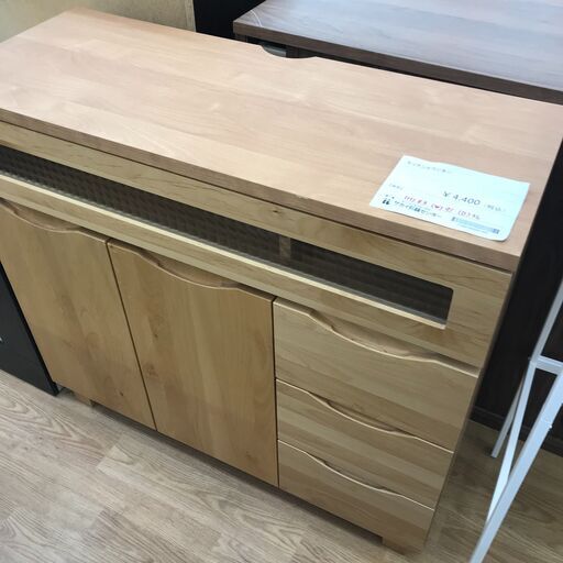 ★ジモティ割あり★  キッチンカウンター ナチュラル H83×W91×D36 クリーニング済み KJ3834