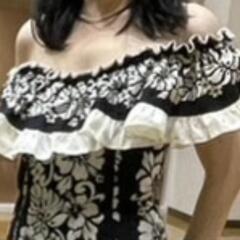 フラダンス衣装ハワイアンドレスムームーフラドレスワンピースの画像