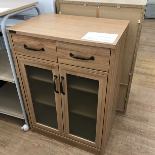 ★ジモティ割あり★ 佐藤産業 キャビネット ナチュラル H83×W58×D40 クリーニング済み KJ3835