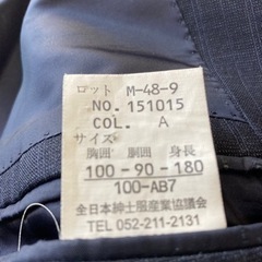 メンズスーツ　wool 100%予約済みの画像