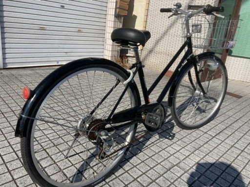 【26インチ自転車】6段変速　LEDオートライト付　前後ブリヂストン製新品タイヤ❗️カゴ新品❗️若林自転車　膳所店　SALE中❗️